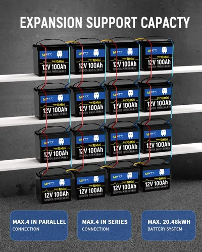 Miniatura 9 de Mini batería de litio LiFePO4 de 12 V 100 Ah con Bluetooth, grupo 24 de BCI, BMS de 100 A inteligente, hasta 15 000 ciclos, monitoreo a través