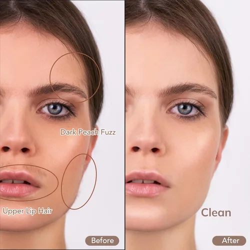 Miniatura 3 de PELCAS Herramienta eléctrica de dermaplaning para cara con luz LED, mini kit de maquinilla de afeitar de dermaplaning facial, sin dolor de 3 Blanco