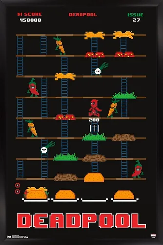 Miniatura 8 de Trends International Marvel Comics-Deadpool-Game Wall, 22.375 x 34 pulgadas, paquete de póster y clip