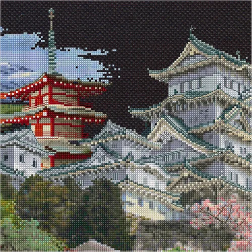 Miniatura 2 de Thea Gouverneur - Kit de punto de cruz, negro japonés, negro Aida, 18 unidades, kit de bordado para adultos, hilos de bordado DMC y otros