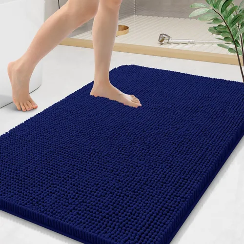 Miniatura 136 de Arotive Alfombras de baño de felpilla extrasuaves y absorbentes, de 24 x 16 pulgadas, lavables a máquina, parte trasera de goma antideslizante