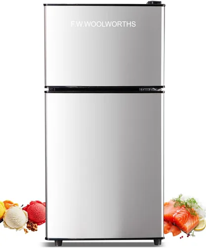 Miniatura 9 de F.W.WOOLWORTHS - Refrigerador compacto de 3.5 pies cúbicos con congelador, refrigerador mini de 2 puertas, termostato ajustable, para dormitorio