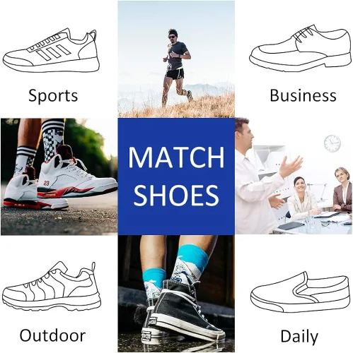 Miniatura 6 de JOYNÉE Mens Ankle Low Cut Athletic Tab Socks for Men Sport Comfort Cushion Sock 6 Pack