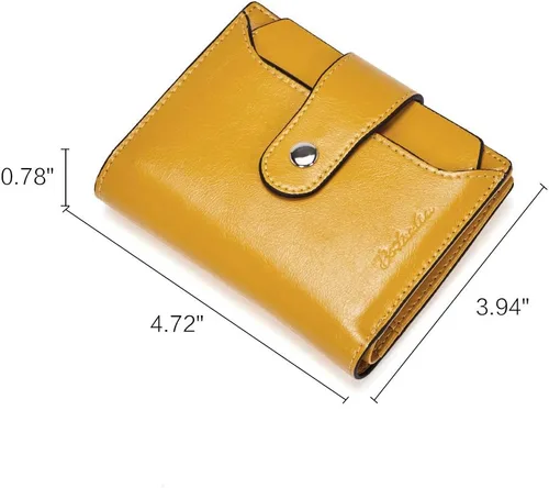 Miniatura 6 de BOSTANTEN - Billetera de cuero para mujer con bloqueo RFID, pequeña, con cremallera, de bolsillo, para tarjetas, con ventana para documento