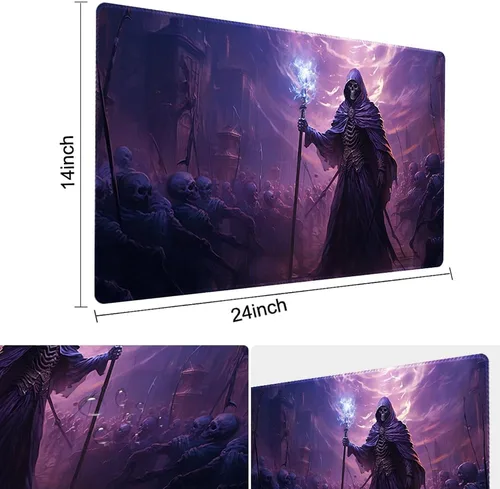 Miniatura 3 de MTG - Tapete de juego de 24 x 14 pulgadas, bolsas de almacenamiento antideslizantes, ideal para entusiastas de los juegos de cartas, alfombrilla