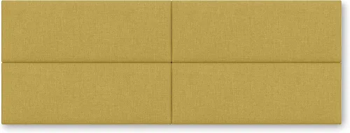 Miniatura 6 de Jaxx Panelist - Cabecero acolchado moderno, juego de 4 paneles para montar en la pared, tamaño Queen, microterciopelo dorado ámbar