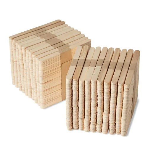 Miniatura 2 de hand2mind Juego de palos de madera natural y palitos de artesanía jumbo Perfect Stix (1000 unidades)