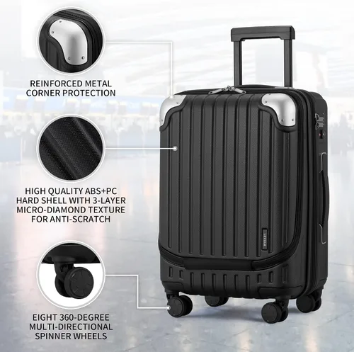 Miniatura 6 de LEVEL8 Grace Luggage, Negro -, Casual y de negocios