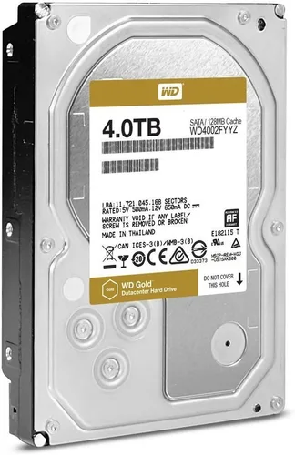 WD Gold WD1005FBYZ Disco duro de 1 terabyte, centro de datos, de 7200 rpm, Class SATA de 6 gigabytes por segundo, con cache de 128 megabytes, de 3.5