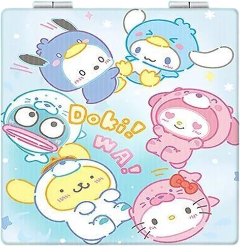 Miniatura 10 de Espejo compacto de viaje Kawaii para mujeres y niñas, bonito espejo cosmético clásico de dibujos animados con aumento 1X/2X espejo de maquillaje