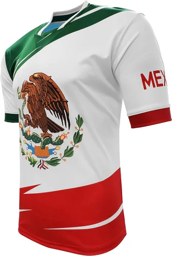 Miniatura 2 de Arza Mexico Fan Jersey para Niños Color Blanco, Rojo, Verde 100% Poliéster