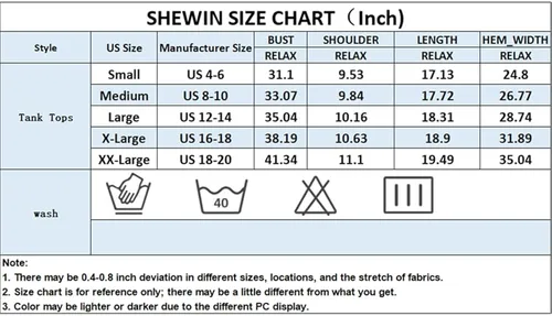 Miniatura 6 de SHEWIN Camiseta corta sin mangas con espalda cruzada para mujer