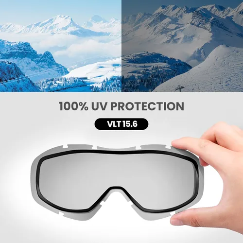 Miniatura 131 de OutdoorMaster OTG Gafas de esquí – Gafas sobre lentes para esquí y snowboard para hombres, mujeres y jóvenes – 100% de protección UV A1-vlt 46%