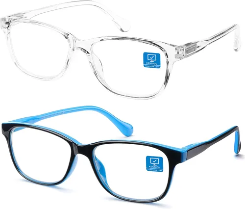 Miniatura 14 de K KENZHOU Lentes de luz azul para mujeres y hombres, lentes de bloqueo de luz azul para teléfonos de juegos de computadora, antifatiga ocular y Negro