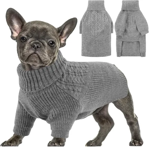 Miniatura 17 de Queenmore Suéter para perro, suéter para cachorros para perros pequeños, suéteres cálidos de invierno y otoño para perros, niñas y niños, suéter