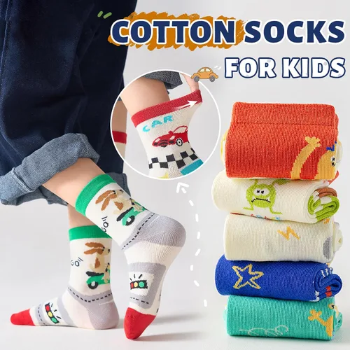 Miniatura 3 de Eocom Calcetines para bebés y niños pequeños, divertidos calcetines de algodón transpirable para regalo, 10 pares