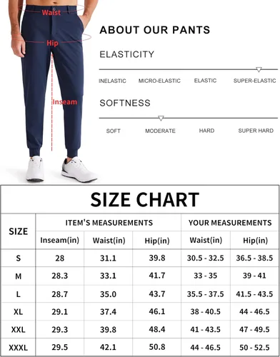 Miniatura 6 de Libin Pantalones deportivos de golf elásticos en 4 direcciones con bolsillos, pantalones de vestir ajustados para trabajo, pantalones deportivos