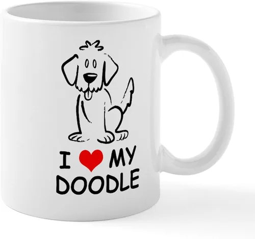 Miniatura 37 de CafePress I Love My Doodle Mugs - Taza de café de cerámica, taza de té, 11 onzas