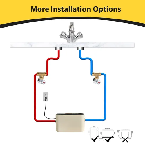 Miniatura 4 de Kit de bomba de recirculación de agua caliente instantánea digital inteligente HBS24-12T – Termostato incorporado, temporizador, pantalla digital