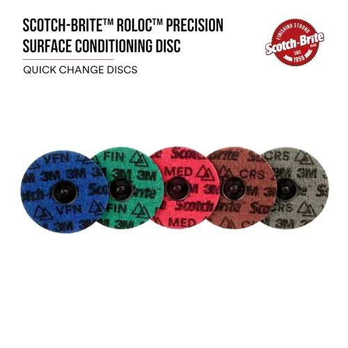 Miniatura 4 de Scotch-Brite - Disco de acondicionamiento de superficie de precisión Roloc TR, muy fino, cerámica, fibra no tejida, cambio fácil, 3 pulgadas, 25 por