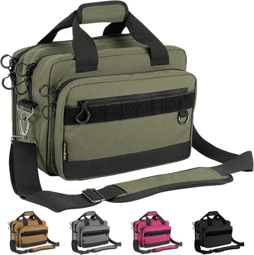 Miniatura 10 de PROFOCUS Bolsa de gama para pistolas y munición con cremalleras bloqueables Gris
