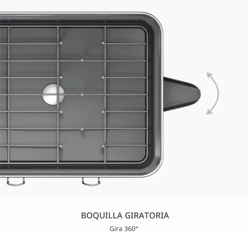 Miniatura 2 de simplehuman Escurreplatos compacto con marco de acero inoxidable, boquilla giratoria de fácil drenaje de 360º, soporte para utensilios