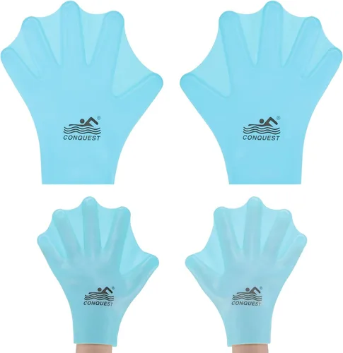 M METERXITY Guantes de natación de silicona, guantes de natación con malla tipo rana de dedo, guantes de entrenamiento de natación, resistencia al