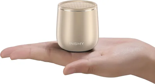 INSMY Altavoz Bluetooth pequeño, mini altavoz inalámbrico portátil impermeable, emparejamiento estéreo de audio rico en graves intensos, tamaño de