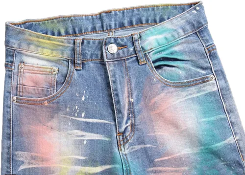 Miniatura 39 de Enrica Pantalones vaqueros estampados casuales para hombre
