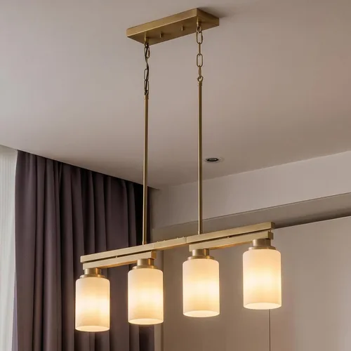 Miniatura 14 de 4 lámparas de isla de cocina y accesorios de iluminación de comedor de granja sobre mesa, colgante rústico ajustable para techo - Diseño giratorio