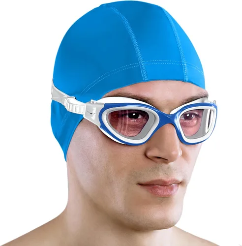Miniatura 43 de AqtivAqua DX - Gafas de natación con visión amplia para adultos, hombres y mujeres, antiempañamiento y sin fugas Gafas negras + funda plateada