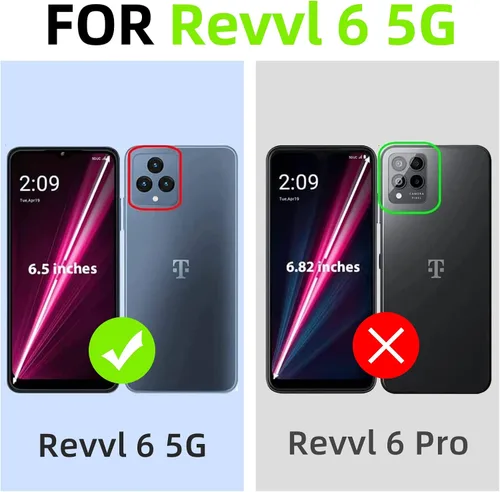 Miniatura 2 de Funda para T-Mobile Revvl 6 5G (no Revvl 6 Pro), Funda para T-Mobile T Phone 5G/Revvl 6X Niñas Mujeres Glitter Linda Cubierta Transparente de Púrpura