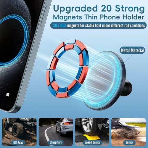 Miniatura 2 de Kaishengyuan Soporte Magnético de Ventiscacha para Teléfono Compatible con Ford F-150 2015-2020, Super Duty 2017-2021 y Expedition 2018-2021