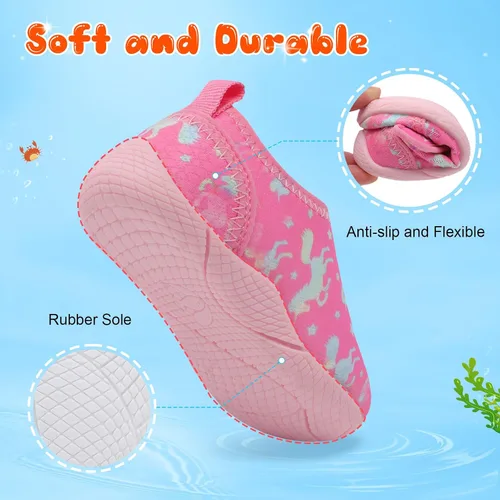 Miniatura 4 de Zapatos de agua para niños y niñas, zapatos de playa para niños y niñas, secado rápido, antideslizantes, transpirables, calcetines acuáticos