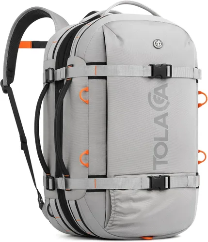 Miniatura 12 de Tolaccea Mochila de viaje para laptop para hombres y mujeres, mochila de transporte expandible de 40L-50L con compartimento húmedo y seco, mochila