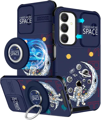 Miniatura 26 de Funermei Funda para teléfono Samsung Galaxy A15 5G - [2 en 1] Funda para teléfono de mujeres lindas chicas, diseño femenino de mariposa negra