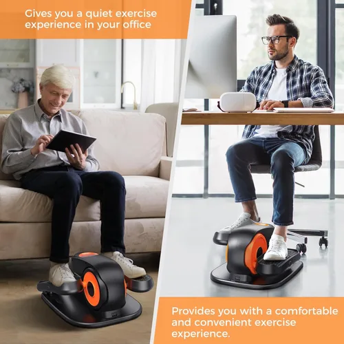 Miniatura 6 de GUGTTR Under Desk Elliptical Machine, 2-in-1 Electric Leg Exerciser for Seniors, Quiet & Compact Pedal Exerciser with Remote, 12 Speed Elliptical
