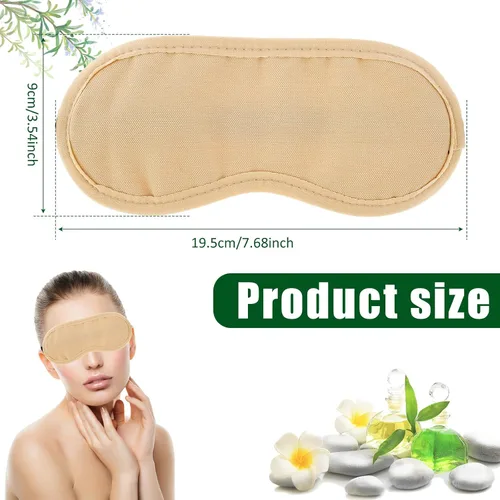 Miniatura 7 de Paquete de 2 unidades de aceite de ricino para ojos, envoltura reutilizable de franela de bambú natural de aceite de ricino con correa elástica