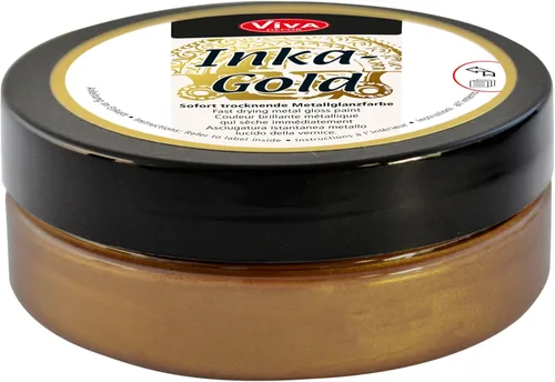 Miniatura 18 de Viva Decor Inka Gold Gilding Wax 2.3 oz (Oro) - Pasta de Pulido Metálica a Base de Cera de Fácil Aplicación. Brillo Metálico de Secado Rápido, Dorado