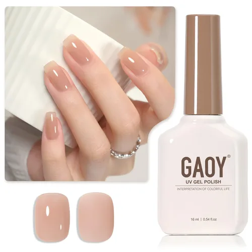 Miniatura 28 de GAOY - Esmalte de uñas de gel marrón, 16ml de esmalte de gel para quitar por remojo, curado con luz UV para arte de uñas, manicura DIY en casa, 2088