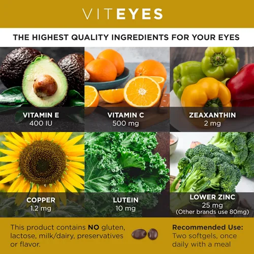 Miniatura 3 de VITEYES® AREDS 2 cápsulas blandas, 120 unidades - Vitamina para ojos de dosis diaria única