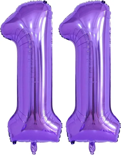 Miniatura 9 de Globo morado de 40 pulgadas con el número 8, globos de helio de Mylar de gran tamaño para fiesta de cumpleaños, boda, aniversario, despedida