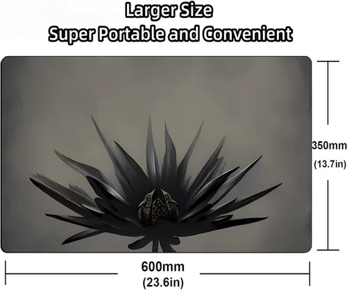 Miniatura 3 de Fantasy Black Lotus TCG - Tapete de juego de 24 x 14 pulgadas, tapete de juego para MTG DTCG CCG RPG Trading Card Game Mats superficie lisa juego