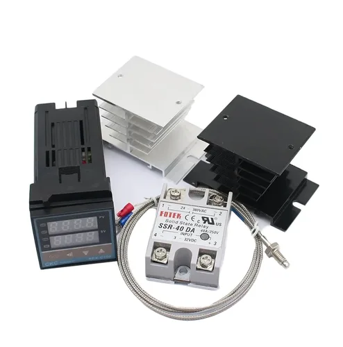 Miniatura 2 de REX-C100 - Termostato digital PID, salida SSR, relé SSR, sonda de termopar K (color: C100, juego 1)