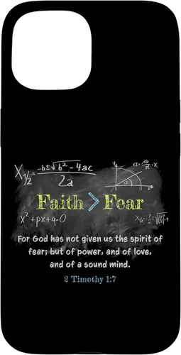Miniatura 6 de Faith > Fear 2 Timothy 1:7 Christian Verse Math Equation Case for iPhone 17