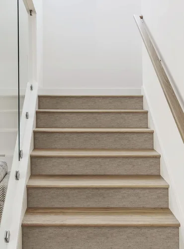 Miniatura 5 de Canvas Look - Tiras elevadoras para escaleras (6 unidades, 48 pulgadas de ancho x 7 pulgadas de alto, gris claro)