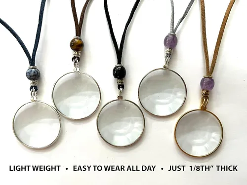 Miniatura 14 de by Wendra Collar con aumento, elementos naturales para aumentar la visión y la energía. ¡Deja tus lentes de lectura en casa! La Loupe