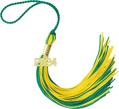Miniatura 762 de Borla de graduación Aqua 2022, todos los colores escolares disponibles, fabricada en Estados Unidos