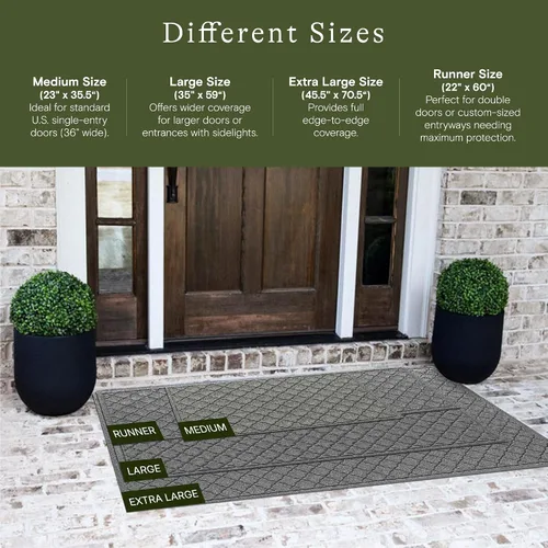 Miniatura 2 de Bungalow Flooring Waterhog - Tapete para puerta, 4 x 6 pies, fabricado en Estados Unidos, duradero y decorativo, antideslizante, interior/exterior