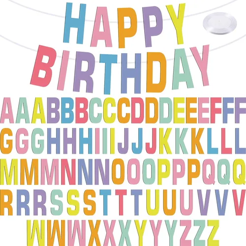 Miniatura 8 de Kit de 78 piezas de pancartas con purpurina de 6 pulgadas, paquete de letras reutilizables con cinta blanca para cumpleaños, boda, ducha, fiesta